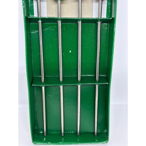 Vintage Christmas Ornament Cocktail Swizzle Sticks | Set of 4 Metal Barware - Picture 5 of 7